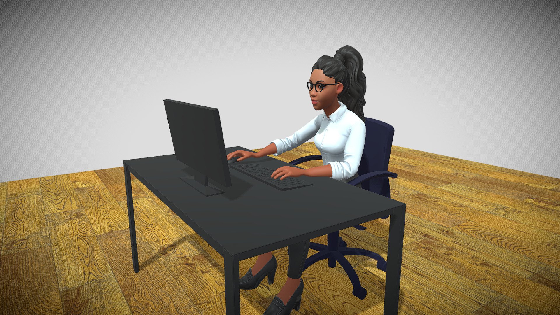 Office Worker 6 Animated Download Free 3d Model By Tonyflanagan 09691ea Sketchfab 