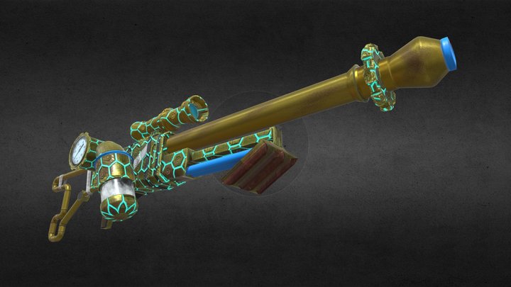 Steampunk Sniper 3D Model