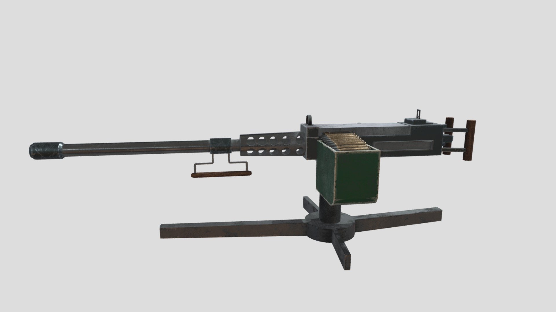 Browning .50 Cal M2 Machine Gun - 3D Model By CannonMonkey [096b146 ...