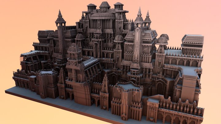 Huge fortress 3D Model