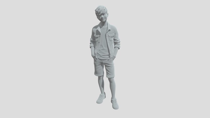 Casual Denim Look 3D Model
