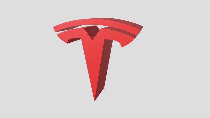 Tesla Motors Logo 3D Model