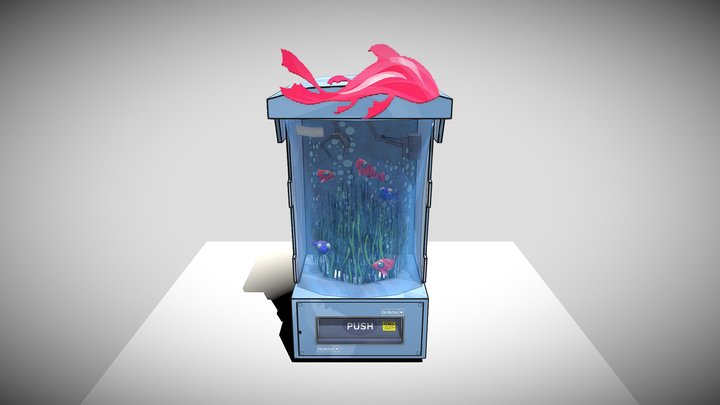 Fish Machine Low Poly 3D Model
