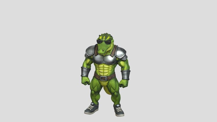 Gator Warrior 3D Model