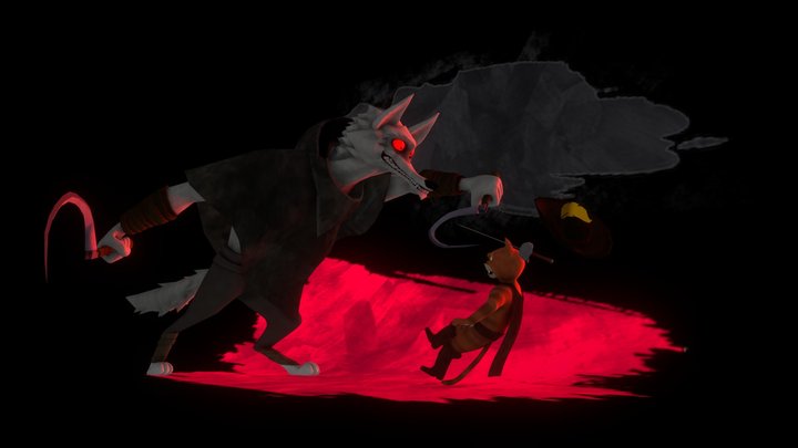 Puss vs death (Puss in boots the last wish) 3D Model