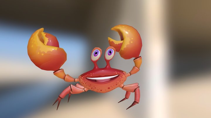 Cartoon Crab Dancing 3D Model
