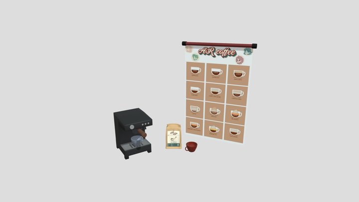 Kit_ Cafetera 3D Model