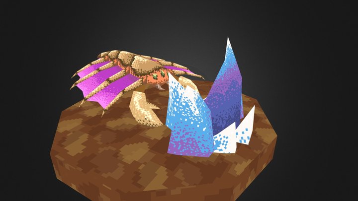 Low Poly Starcraft Drone 3D Model
