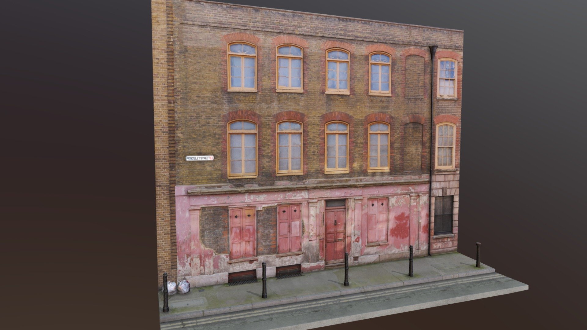 Princelet Street - Low Poly