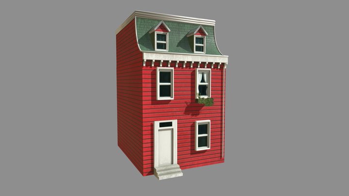 St. John's "Jelly Bean Row" 3D Model