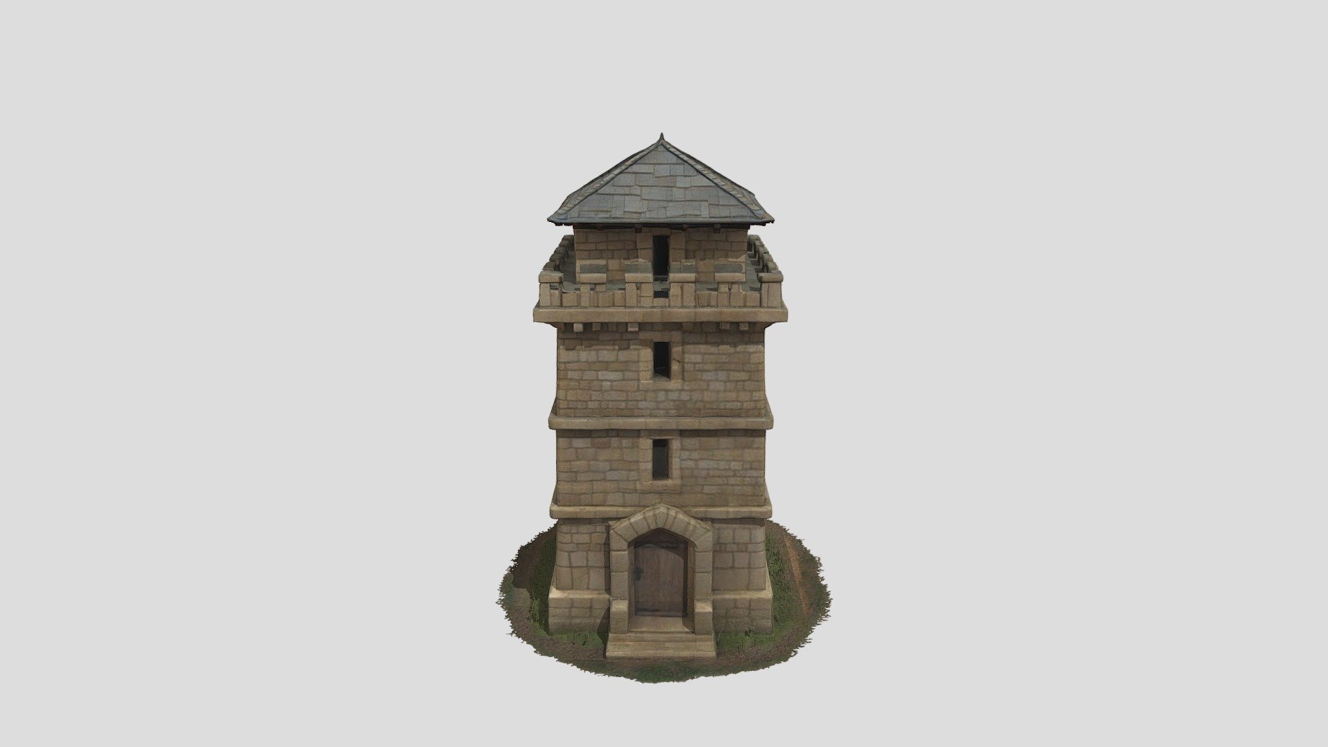 Solitary Stone Tower - 3D model by JustinLudlow [0977ea0] - Sketchfab