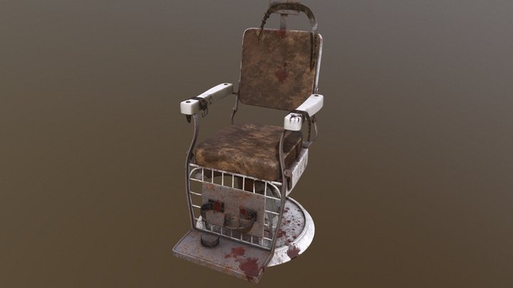 Abandoned asylum chair 3D Model