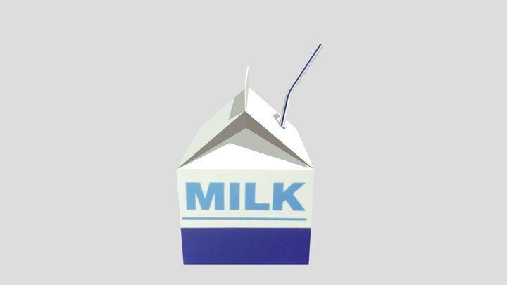Carton of Milk - Milkbox 3D Model