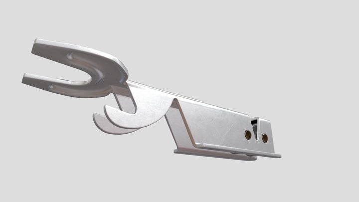 Bottle opener with a knife sharpener 3D Model