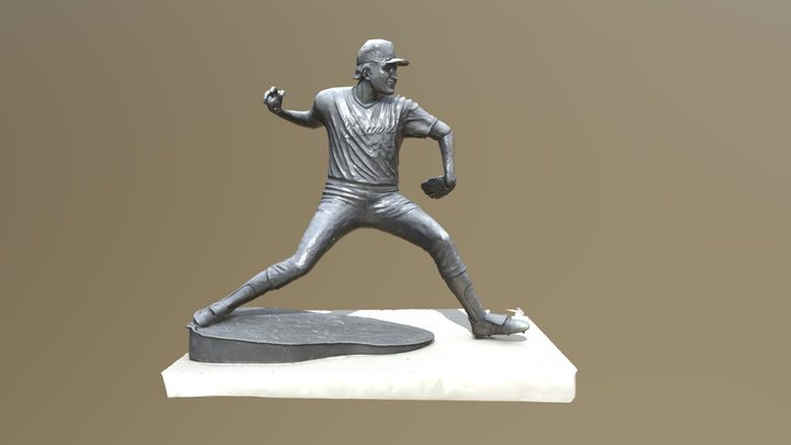 Phil Niekro Statue 3D Model