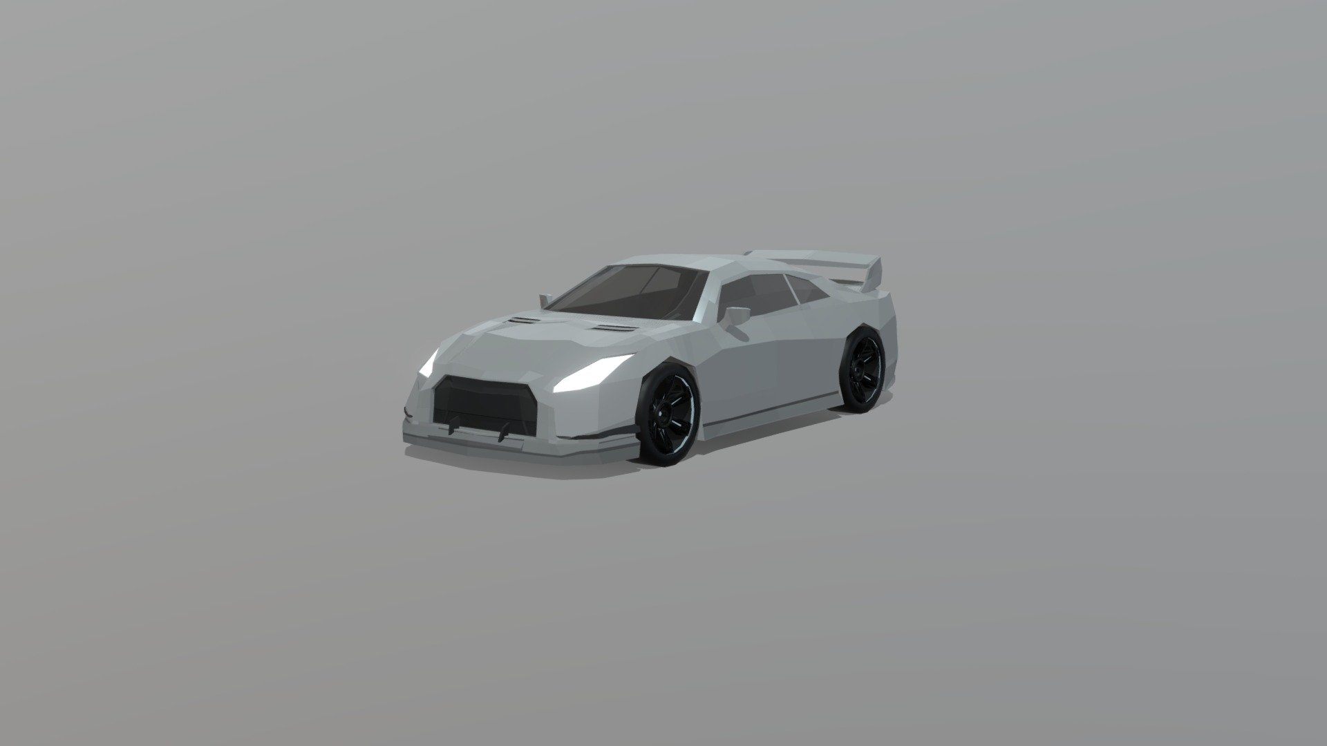 Nissan GTR Lowpoly Model - Low Poly Car - Download Free 3D model by ...