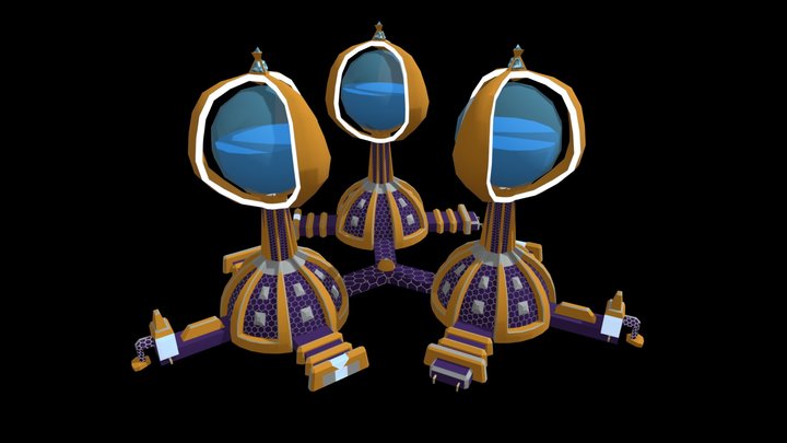 Water Domes 3D Model