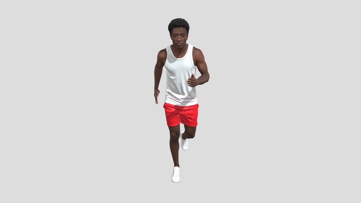 Runner in White Tank Top and Red Shorts – Modèle 3D gratuit STL
