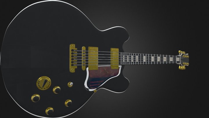 Gibson ES 335 - Lucille B.B King 3D Model