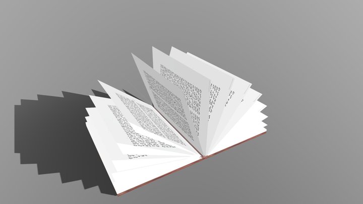 Animated book opening | 3D model