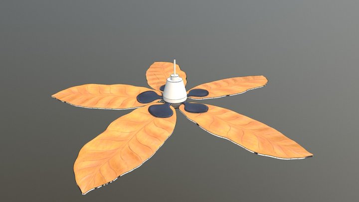 Tropical Ceiling Fan 3D Model