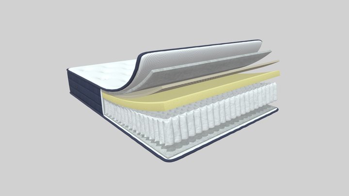 Ortho latex plush mattress 3D Model