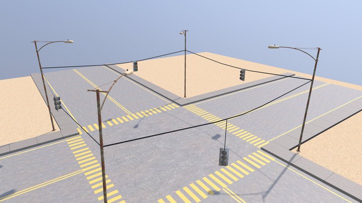 Old and Abandoned Intersection In a Desert (AZ?)