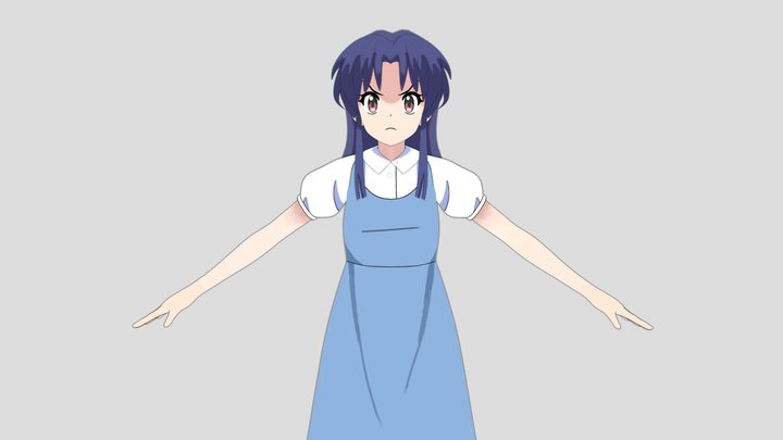 Ranma 1/2 (2024) - Tendo Akane (Long Hair) 3D Model