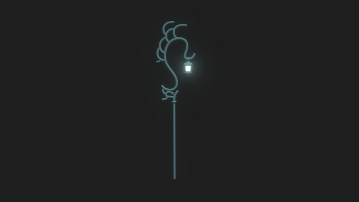 Fantasy Street Lantern 3D Model