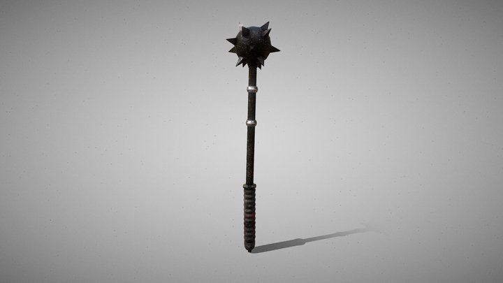 Spiked Mace - Medieval Weapon Asset 3D Model