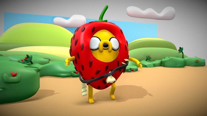 Jake The Dog (Strawberry) 3D Model