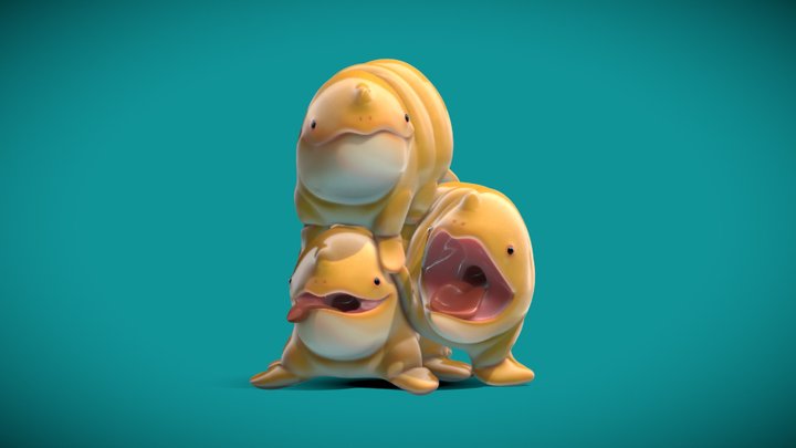 SEA BEAST - WARMBLE BABIES - Fan Homage 3D Model