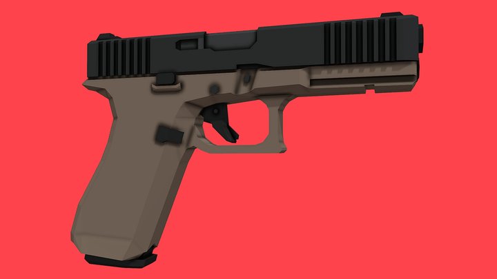 Low-Poly G17 3D Model