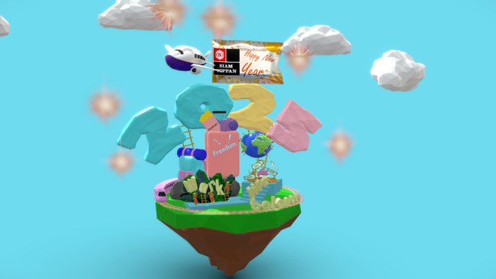 Happy the Perfect Year 2025 3D Model
