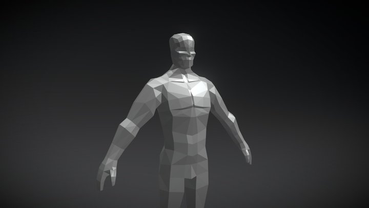 Low Poly Male Human – Modelo 3D gratuito STL