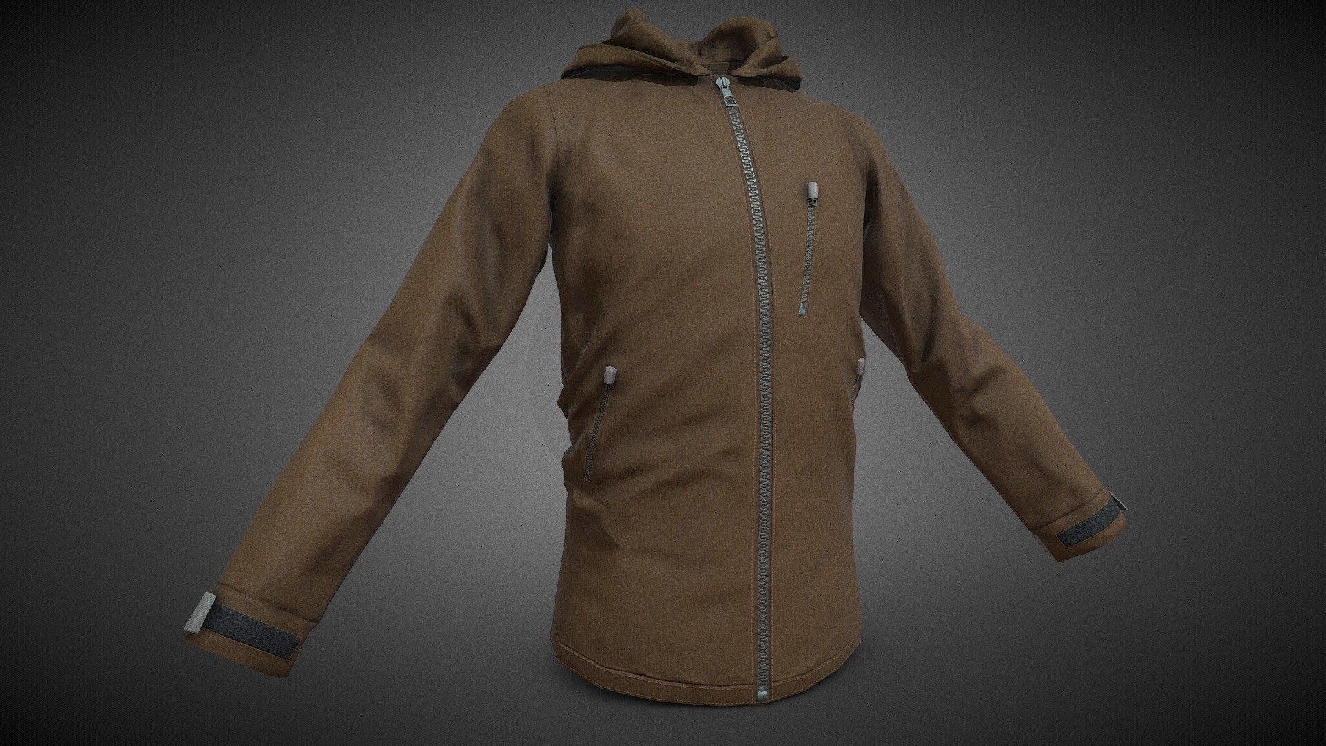 Brown Snowboard Hoodie Style 1 - Buy Royalty Free 3D model by CG ...