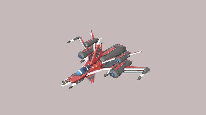 Space Interceptor Xz-71 3D Model