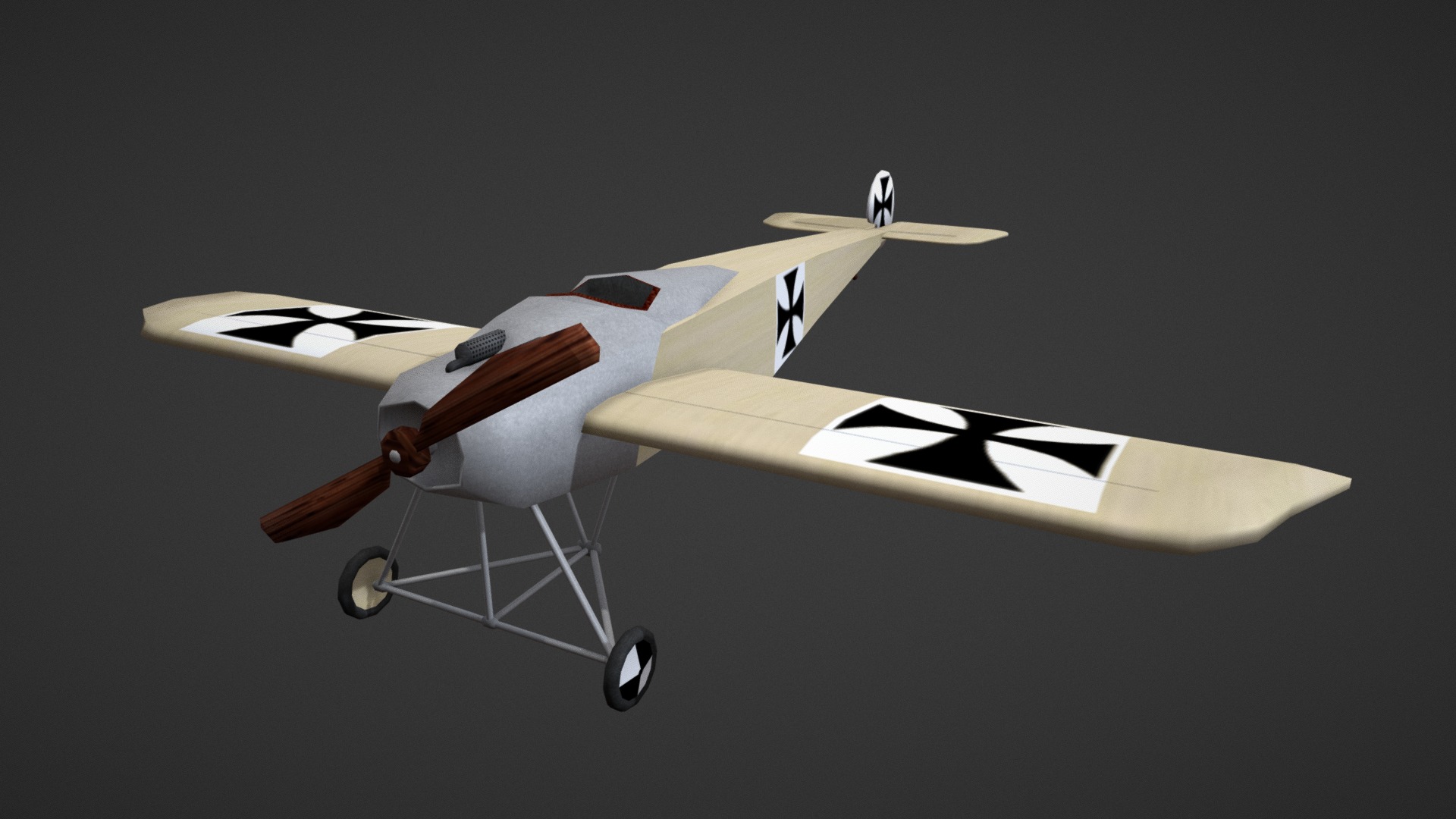 Fokker E.IV Aircraft - WWI - 3D model by Marcelo Chaves ...