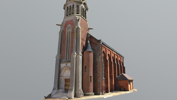 Eglise de Remaucourt ( Aisnes) 3D Model
