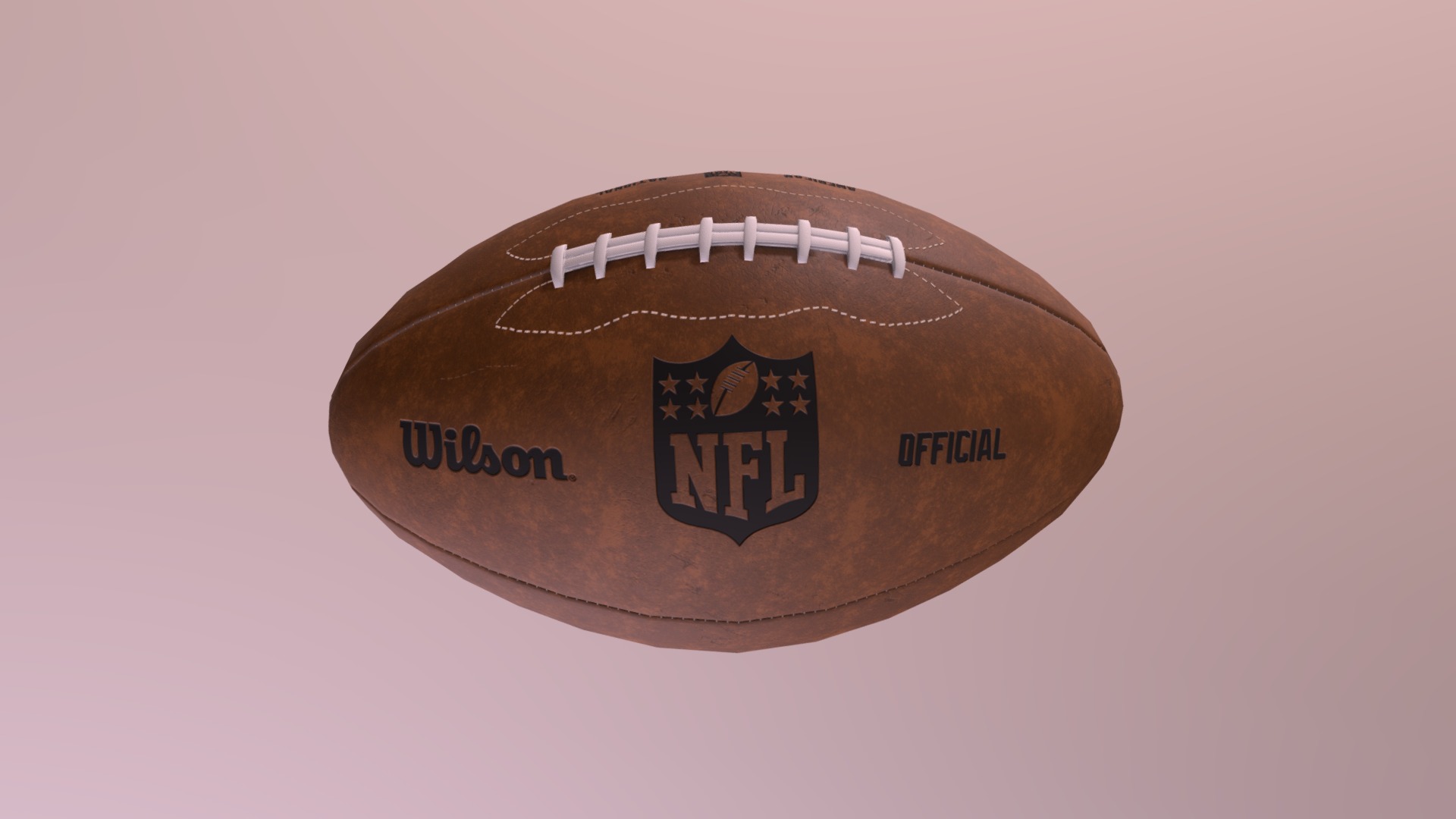3D model Rugby ball - This is a 3D model of the Rugby ball. The 3D model is about a brown ball with a logo.