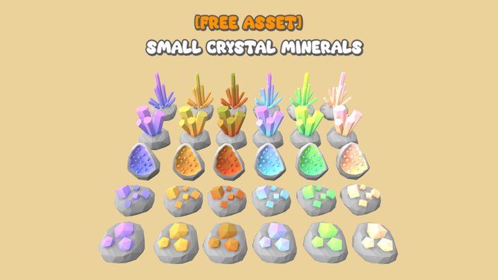 [FREE] Lowpoly Minerals 3D Models – Modello 3D gratuito STL