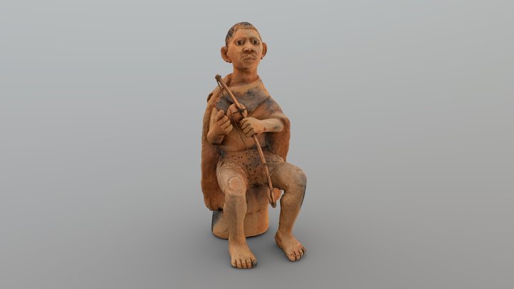 Man playing thomo music bow - UCT KK 30 3D Model