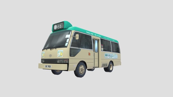 Minibus 3D Model in Bus 3DExport