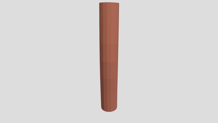 Low-Poly Cinnamon Stick 3D Model
