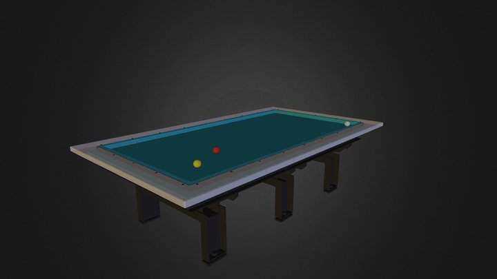Pool Table for Interactive_v4 Copy 3D Model