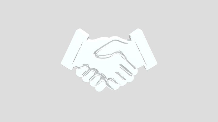 Handshake emoji 3D Model