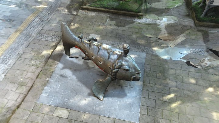 Fish in a park in Myogadani, Tokyo 3D Model