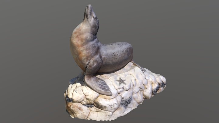 Sea Lion Statue 3D Model