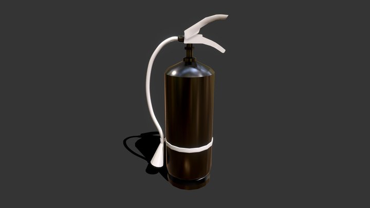 Fire Extinguisher 2k Poly 3D Model