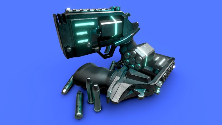 Soul Abductor Revolvers 3D Model